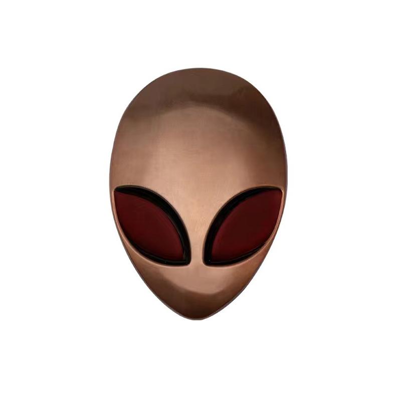 

1Pc Metal 3D Alienware Alien Head UFO Logo Badge Emblem Decals Motorcycle Car Trunk Body Windows Sticker Auto Styling Accessories 5.2cm x 3.7cm