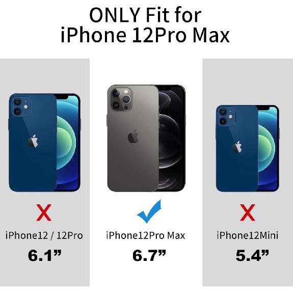 Unique Design Luxury Leather Business Phone Case for iPhone 12 Pro Max Anti-Slip Scratch Resistant Ultra Slim Protective Case (2020,6.7”) (Brown)