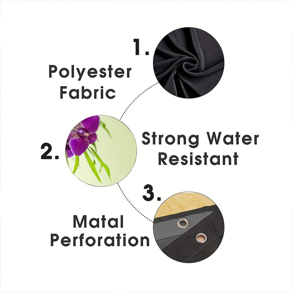 4Pcs Spa Orchids Blooms Treatment Shower Curtain Sets for Bathroom Non-Slip Bathroom Rugs Lid Toilet Cover Bath Mat