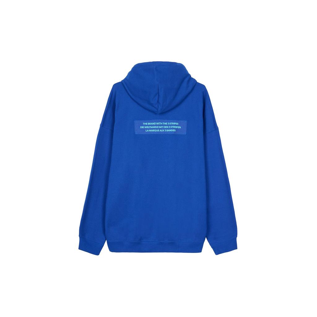 adidas Originals BIG TREFOIL Sweatshirts Men's Collegiate Blue Hooded Moderate Regular H09353