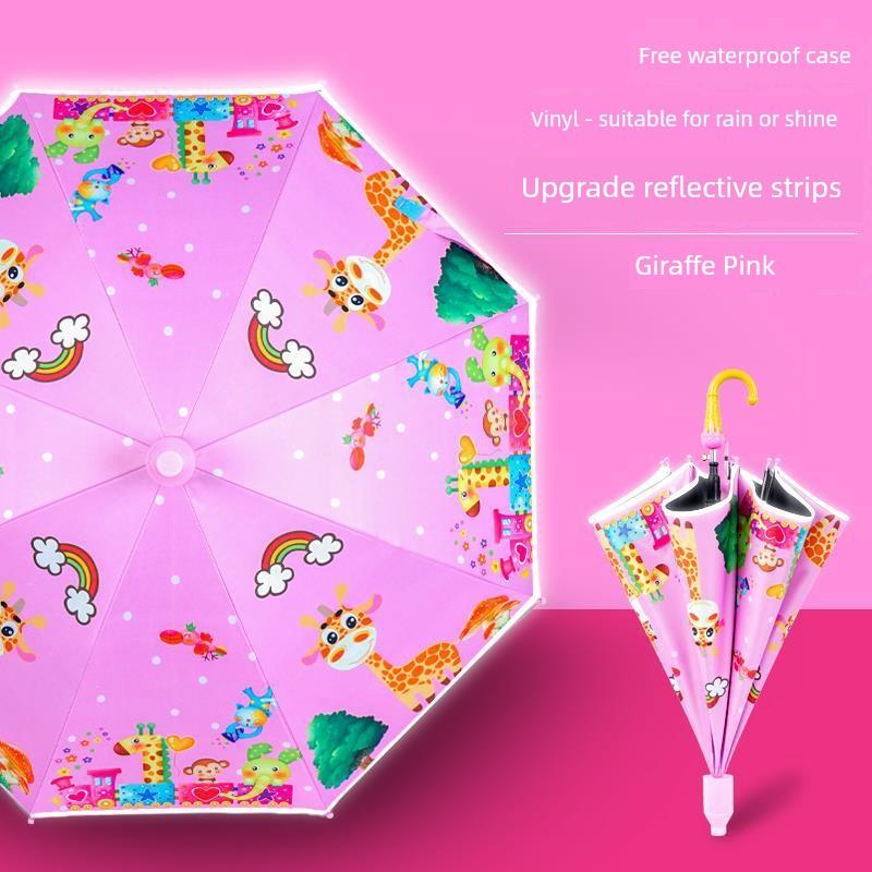 Children's Umbrella with Waterproof Cover, Vinyl Sun Protection, Automatic Sunshade Umbrella for Kindergarten and Primary School Students, Rain or