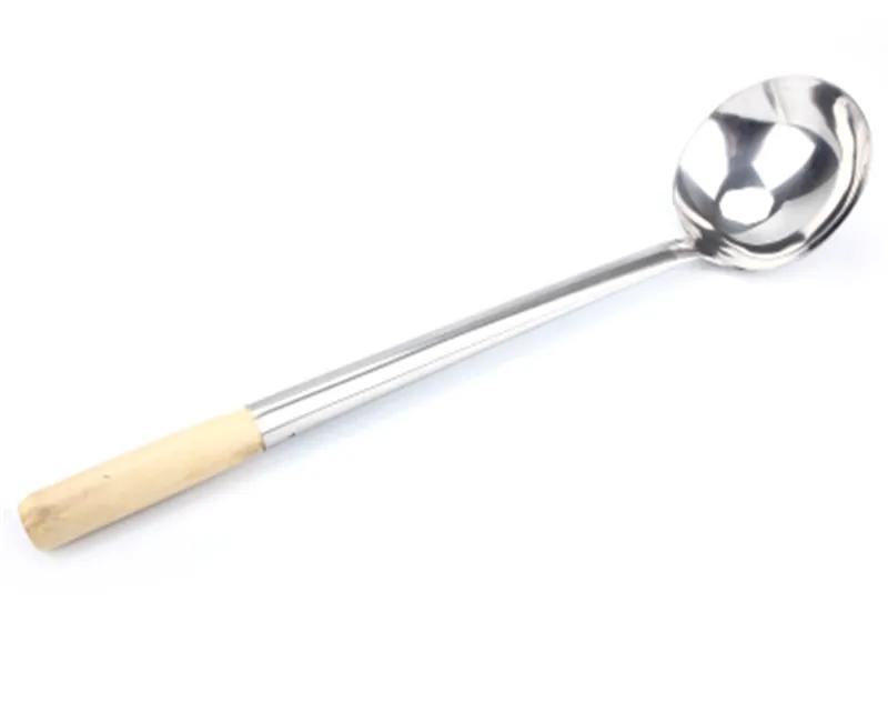 Long Handle Shovel Cooking Pot Turner Stainless Steel Spatula Turners Kitchen Cooking Utensils Cookware Tools Soup Spoon wok