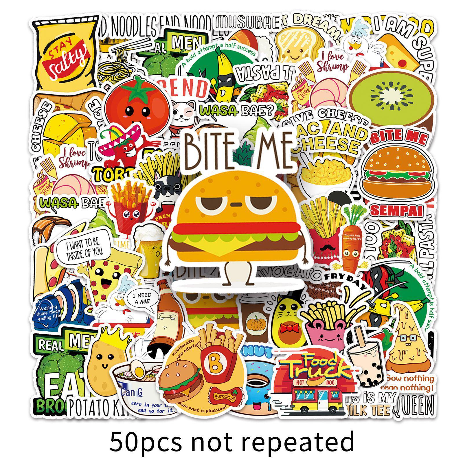 50 Sheets Vine Series Waterproof Cartoon Stickers for Phone Cases & Luggage