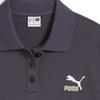 Puma Classics Polo Baby Tee Solid Color Casual Slim Fit Short Sleeve Polo Shirt Women Tops Black 628048-01