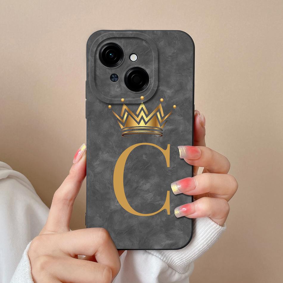Name Case For Tecno Spark Go 1 Personalized letters Soft Back Cover Camera Protection High Quality Bumper For Tecno Spark Go1