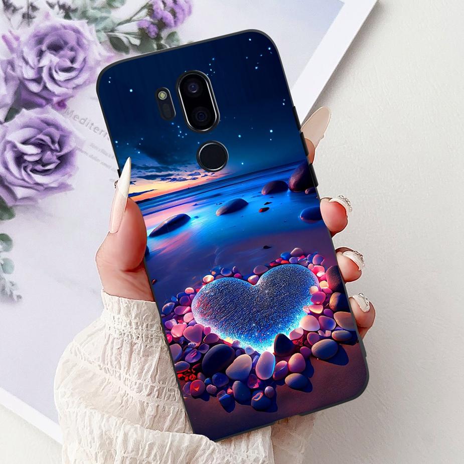 For LG G7 ThinQ Case Cute Cat Luxury Painted Cover Soft Slim Phone Case For LG G7 ThinQ G7Thinq LM-G710 G710 G7+ Back Cover Bags
