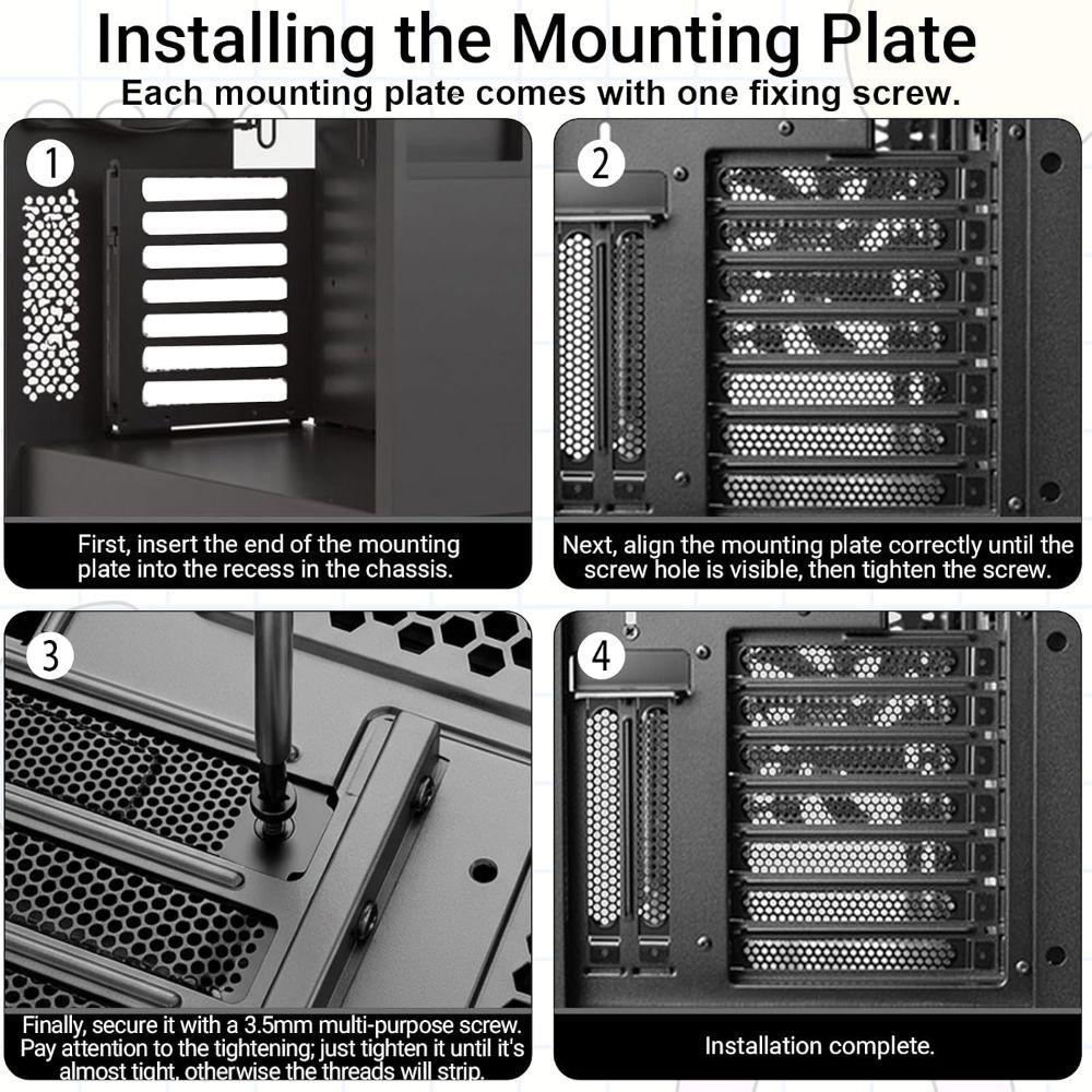 With Screws PCI Bracket Hard Steel PCI Dust Filter New Case Blanking Plate