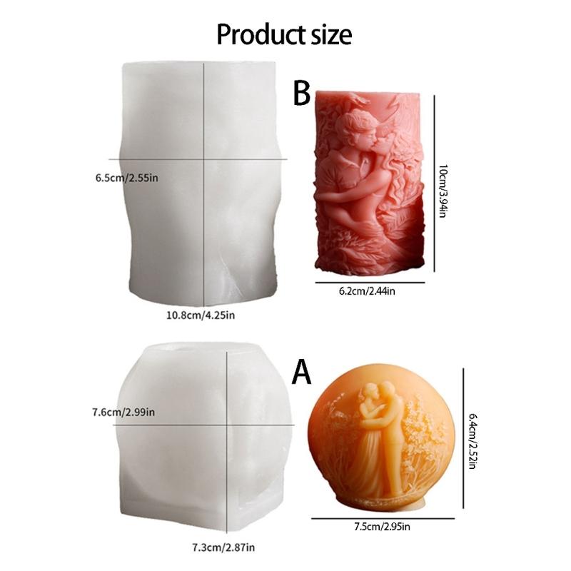 Silicone Cylinder Mould For Handmade Candle Embossed Star Detailing Safe Family Activity Supplies