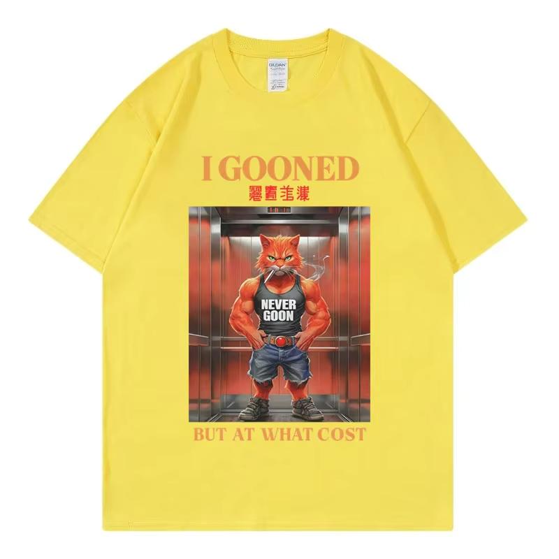 

I Gooned But At What Cost Funny T-shirt Japanese Goon Meme Graphic T Shirts Men s Women s Casual Fashion Short Sleeve T-shirts 4XL