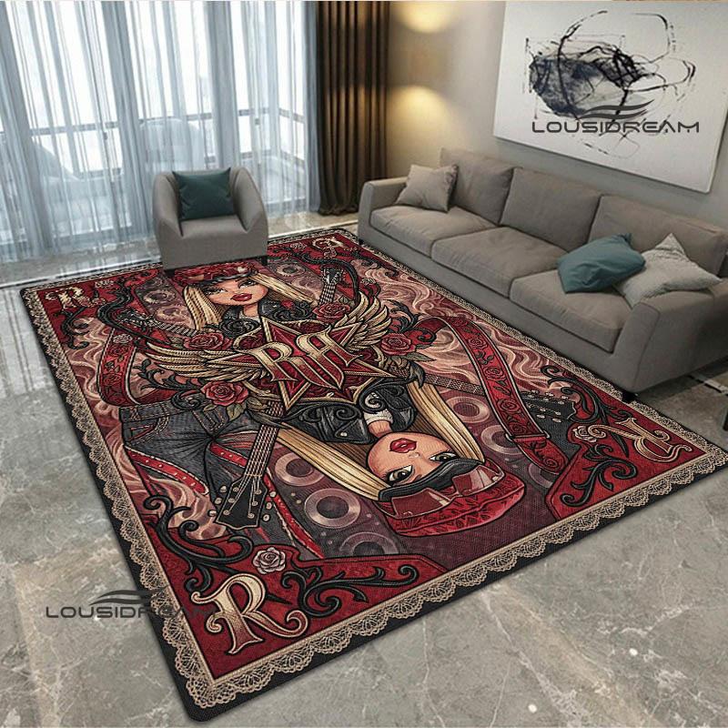Bratz kawaii printed carpet Non-slip carpet outdoor carpets area rug Home bedroom decor rug for bedroom birthday gift
