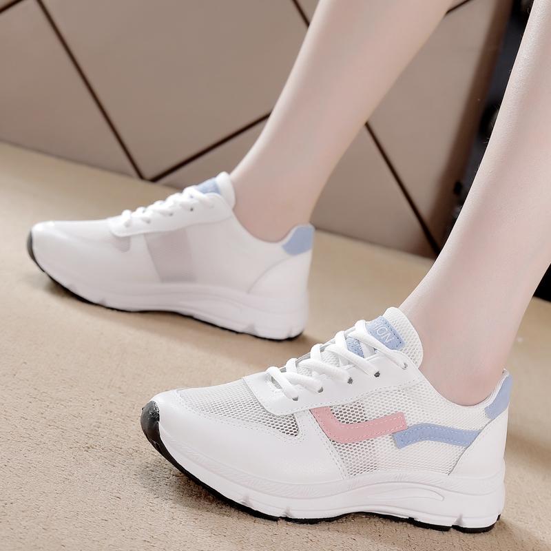 Fashion Spring Summer Womens Sport Shoes Breathable Mesh Thin Hollow Out Casual Flats Versatile Board Shoes For All Seasons