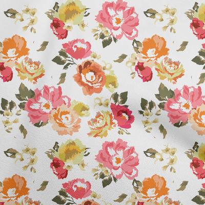 Cotton Flex Pink2 Fabric Floral Craft Projects Decor Fabric Printed By The Yard 40 Inch