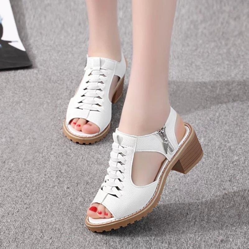 Summer New Color Women's Sandals Side Zipper Fashion Women's Sandals Women's Shoes