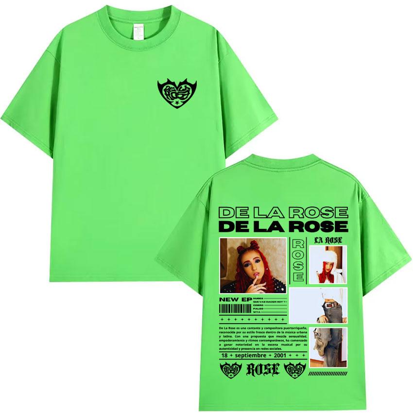 

De La Rose Album High Quality Double Sided Print Tshirt Mens Women Aesthetic Oversized Tee Shirts Harajuku Casual Cozy T Shirts 4XL