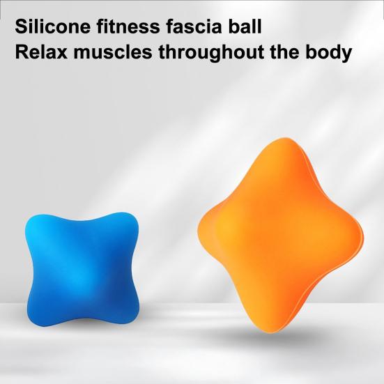 Fascia Ball Silicone Hexagonal Massage Ball Acupressure Relaxation Acupressure Ball Food-Grade Silicone Stress Relief Massage Tool