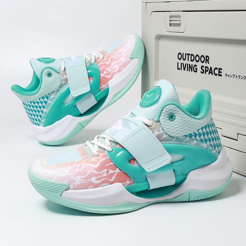 Spring and Autumn Splash Generation Basketball Shoes Shock Absorption Velcro Elementary and Secondary School Students Rub Sound Sports Shoes