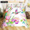 Watercolor Hummingbird Duvet Cover Set Decorative 3 Piece Bedding Set With 2 Pillow Shams Full King Queen Size Bedroom Decor