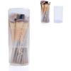 Makeup Brush Case Retractable Makeup Brush Holder Brush Organizer Plastic Clear Travel Brush Container Cup Dustproof Storage