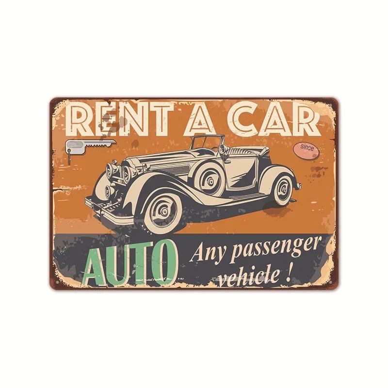 Garage Car Signs Vintage Metal Tin Sign Decor Repairing Car Tools Decorative Wall Plate Iron Crafts Tinplate Poster Rust Plaq