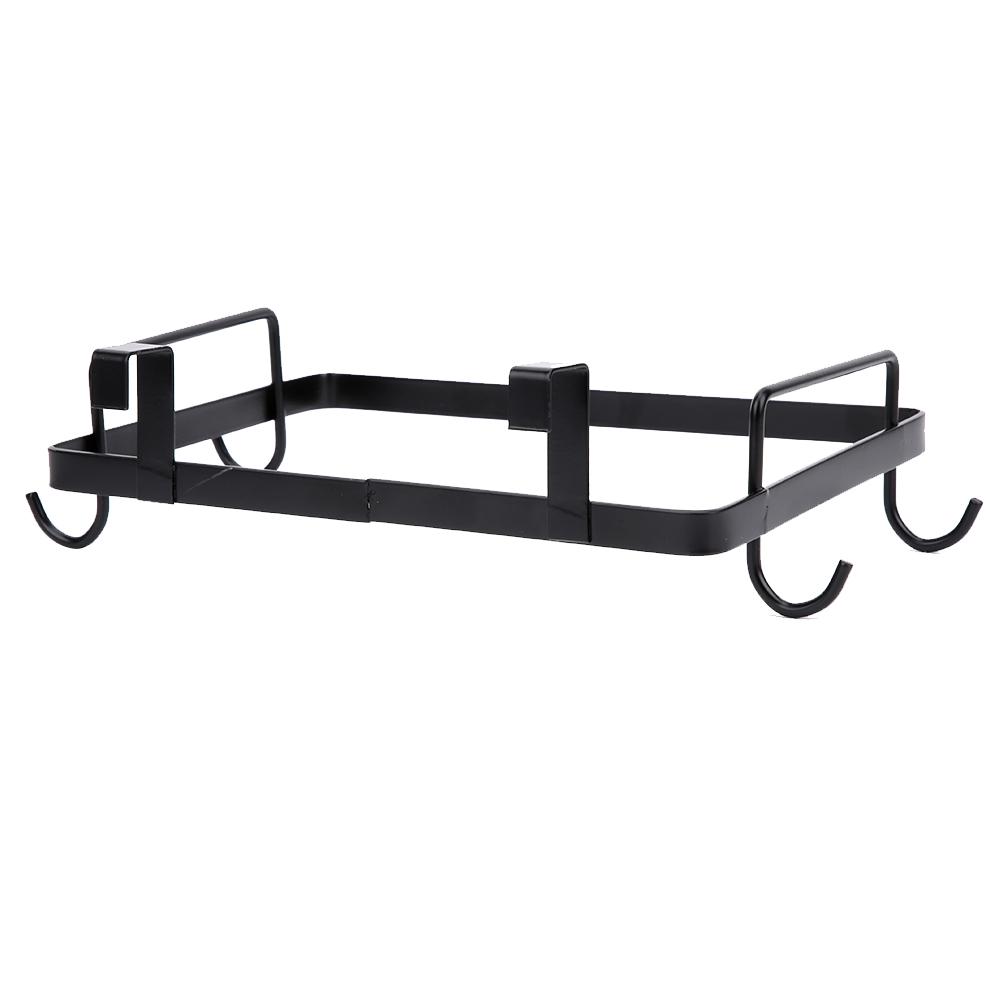 Household Hanging Iron Garbage Bag Rack Stand Bracket Trash Storage Holder Kitchen AccessoryBlack