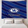 Custom Name Chelsea Football Club Print Tapestry, Backdrop, Easy Setup, Ideal for Bedroom, Office & Living Room, with Aesthetic Wall Hanging Decor.