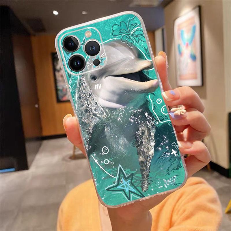 

Phone Case For iphone 17ProMax Air 16 15 14 13 Pro Max 15 16 Pro 15Plus Dolphin iphone 13