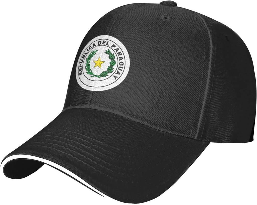Coat of Arms of Paraguay Baseball Cap Polyester Adjustable Outdoor Sun Hat for Men Women