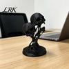 Abstract Fluid Skull Statue Integrated Molding Process Figure, 3D Printed Double Art Ornament, Personalized Desk Decor Statue, Dark Style Decoration