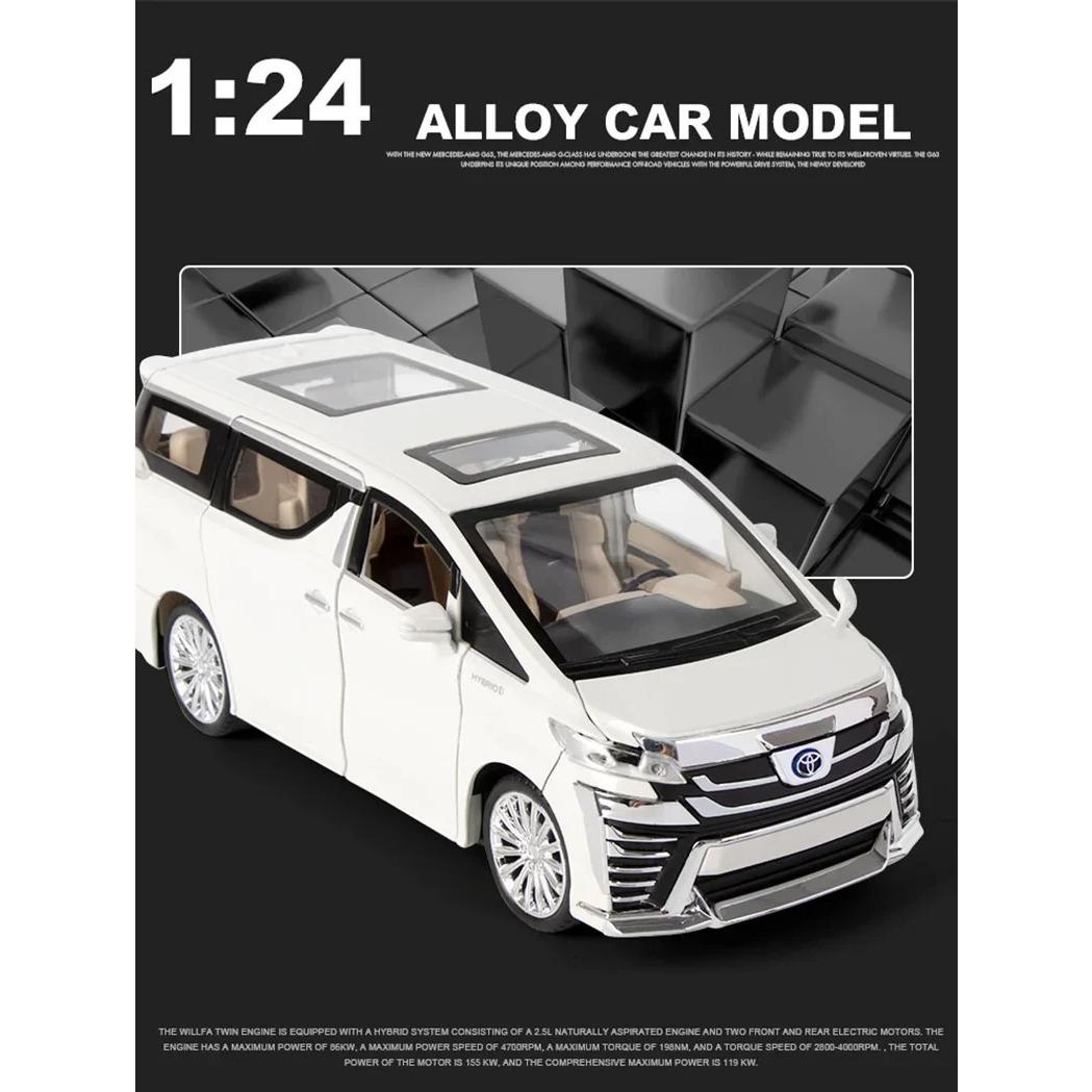 1/24 TOYOTA Vellfire MPV литая модель автомобиля игрушечные машинки из металла имитация — фото 10