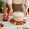 Flower Shaped Foldable Heat Trivet for Kitchen Countertop and Dining Table