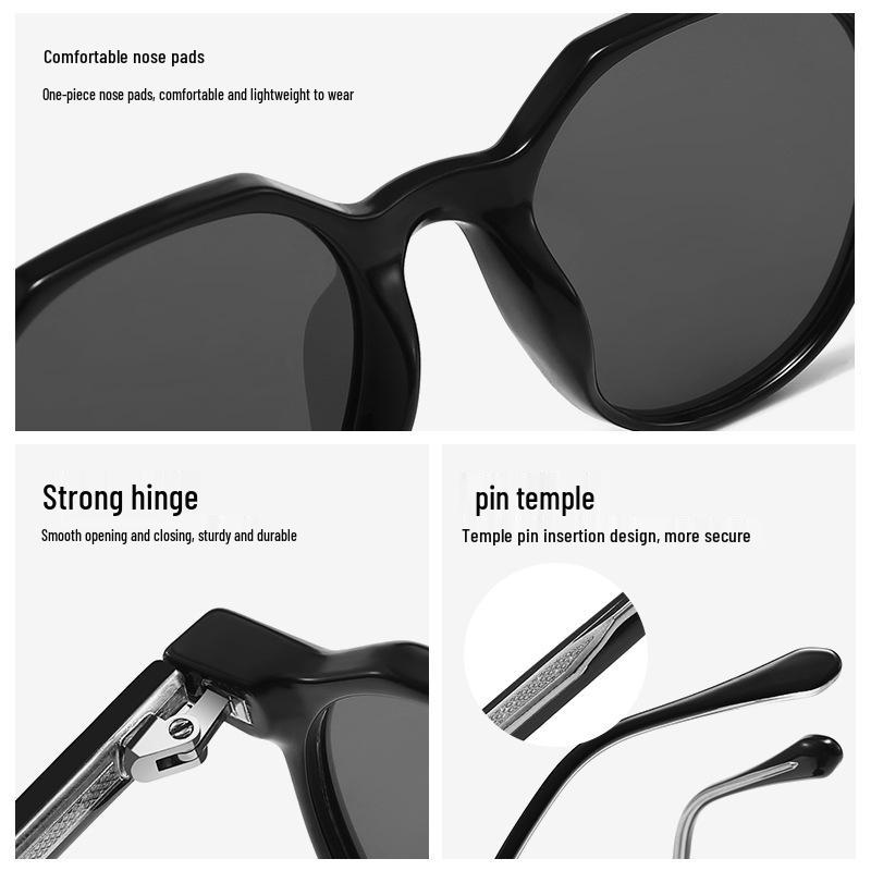 Korean Style Irregular Polarized Sunglasses - Unisex UV Protection Retro 8630