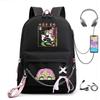 3 Piece School Backpack Set for Students Large Capacity Oxford Cloth Schoolbag with Shoulder Strap and Pencil Case