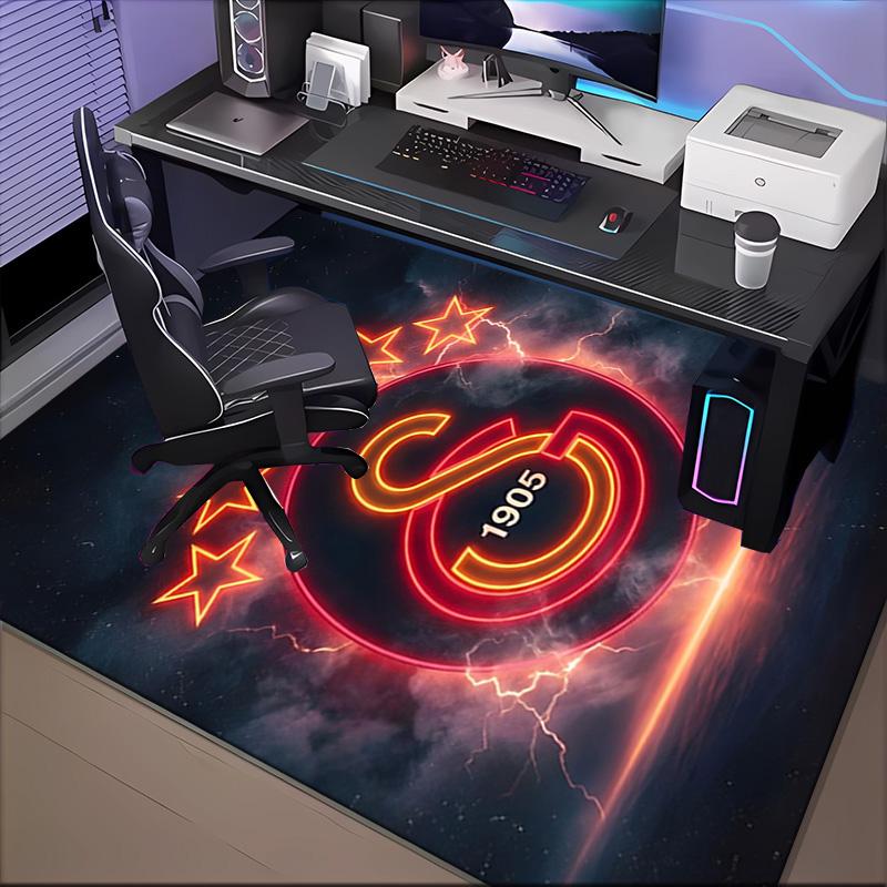 Galatasaray Football Club Crest Rug Office Floor Mat - Machine Washable for Bedroom, bedroom, livingroom, Room Decor Fan Gifts Christmas
