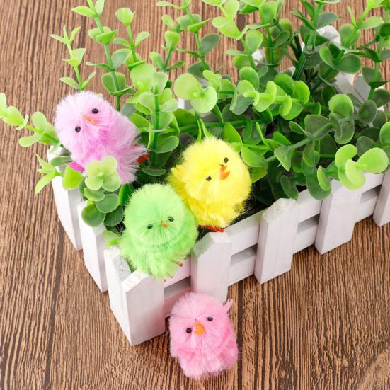 36Pcs Chick Figurines Hard To Fade Create Atmosphere Lightweight Pretty Easter Colorful Chicks Ornaments Gifts