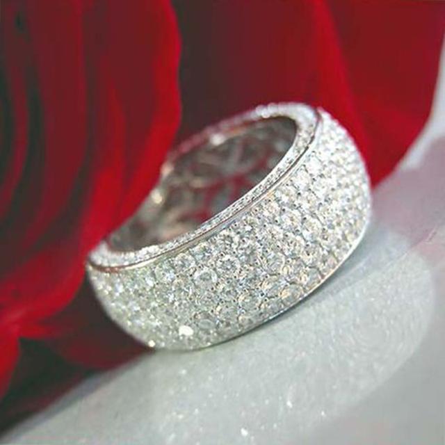 

Caoshi великолепное блестящее кольцо на палец с цирконием женские обручальные кольца роскошные ювелирные изделия блестящие аксессуары для церемонии помолвки 10