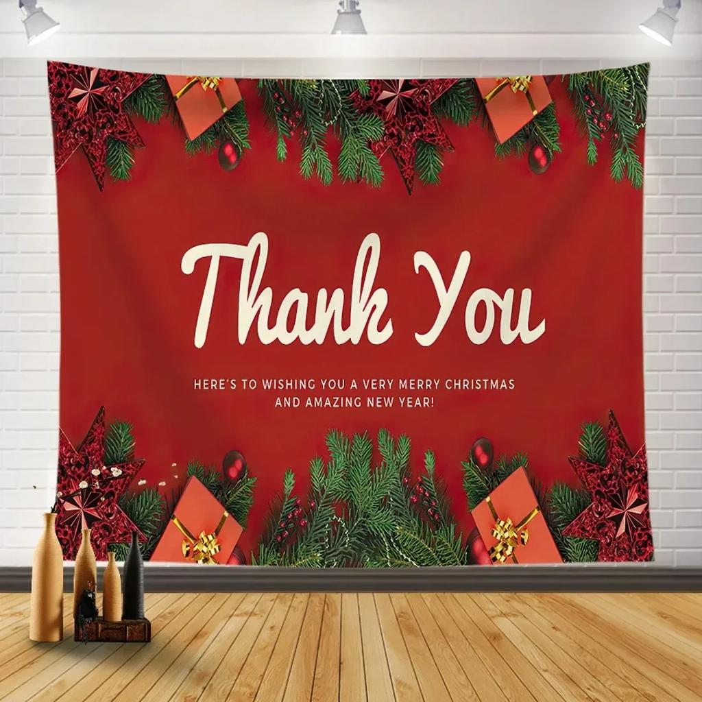 Christmas Party Red Background Tapestry Bedroom Living Room Home Christmas Decoration Tapestry