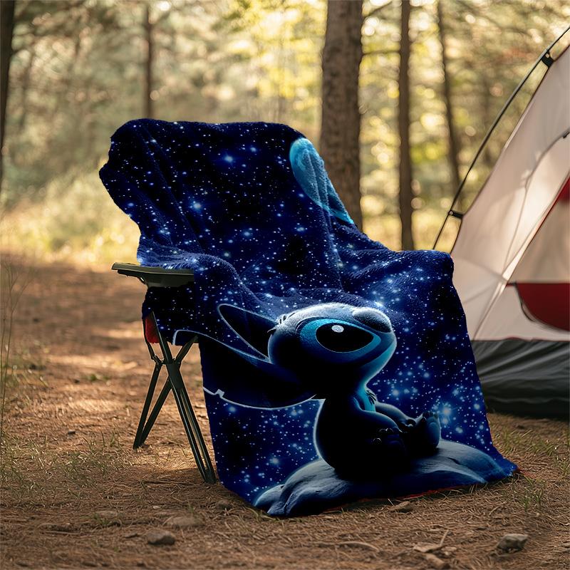 1pc S-Stitch9 Theme Blanket - Digital Print, Polyester, Cozy for All Seasons, Perfect for Outdoor, and Travel