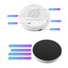 hijk1 Car Glowing Coasters LED Light Water Cup Mat For VW Golf Amarok T5 Phaeton GTI Teramont ID3 Car USB Charging Coasters keychain