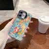 Luxury Fashion Flash Powder Lens Film Koi Diamond Phone Case for iPhone 16 Pro Max 15 14 Plus 13 12 11 Invisible Stand Full Cover Protective Cover