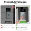 Wireless Doorbell Rain Cover Outdoor Waterproof Dustproof Protector Metal Heat Insulation Weather Blocking Cover for Home Office