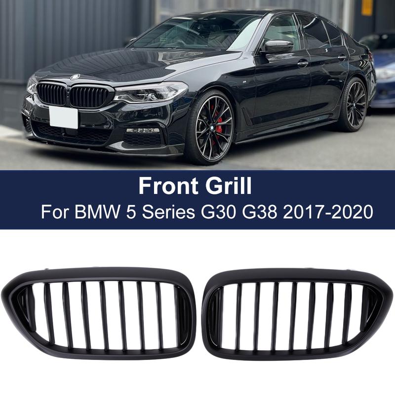 

ABS Single Slat Gloss Black Grills Front Kidney Grill For Bmw 5 Series G30 G38 525I 530I 540I 550I 217- Car Replacement