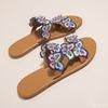 Fashion 2025 New Women Butterfly Beach Vacation Flat Shoes Fashionable and Innovative Girl Slippers Lightweight and Versatile Sandals