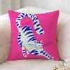 Flat Style Illustration Colorful Cats Pillow Case Pillowcase Doublesided Printed Sofa Cushion Bedroom Headboard Pillow