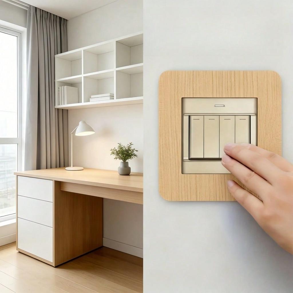 4PCS Modern Light Switch Sticker Acrylic Dustproof Switch Outlet Protective Cover Switch Wall Sticker For Living Room Home Decor
