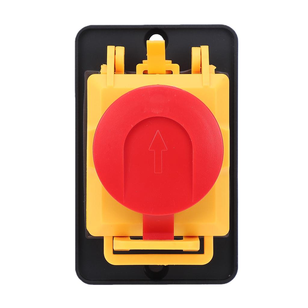 16A 4 Pin Electromagnetic Switch Emergency Stop Push Button Switch for Electrical Panel Power Tool Woodworking Machine