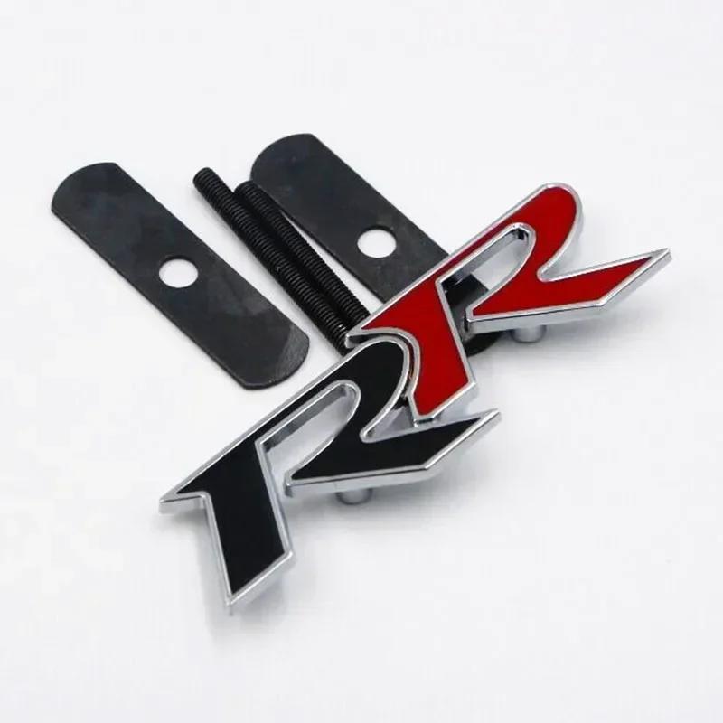 Metal RR Logo Car Front Grille Emblem for Honda Civic City Odyssey Vezel CRV Accord Auto Body Badge Exterior Accessories