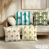 Palm Tree Pattern Cushion Cover Soft Short Plush Pillow Cover Smooth Cozy Texture Aesthetic Cushion Case Home Decor