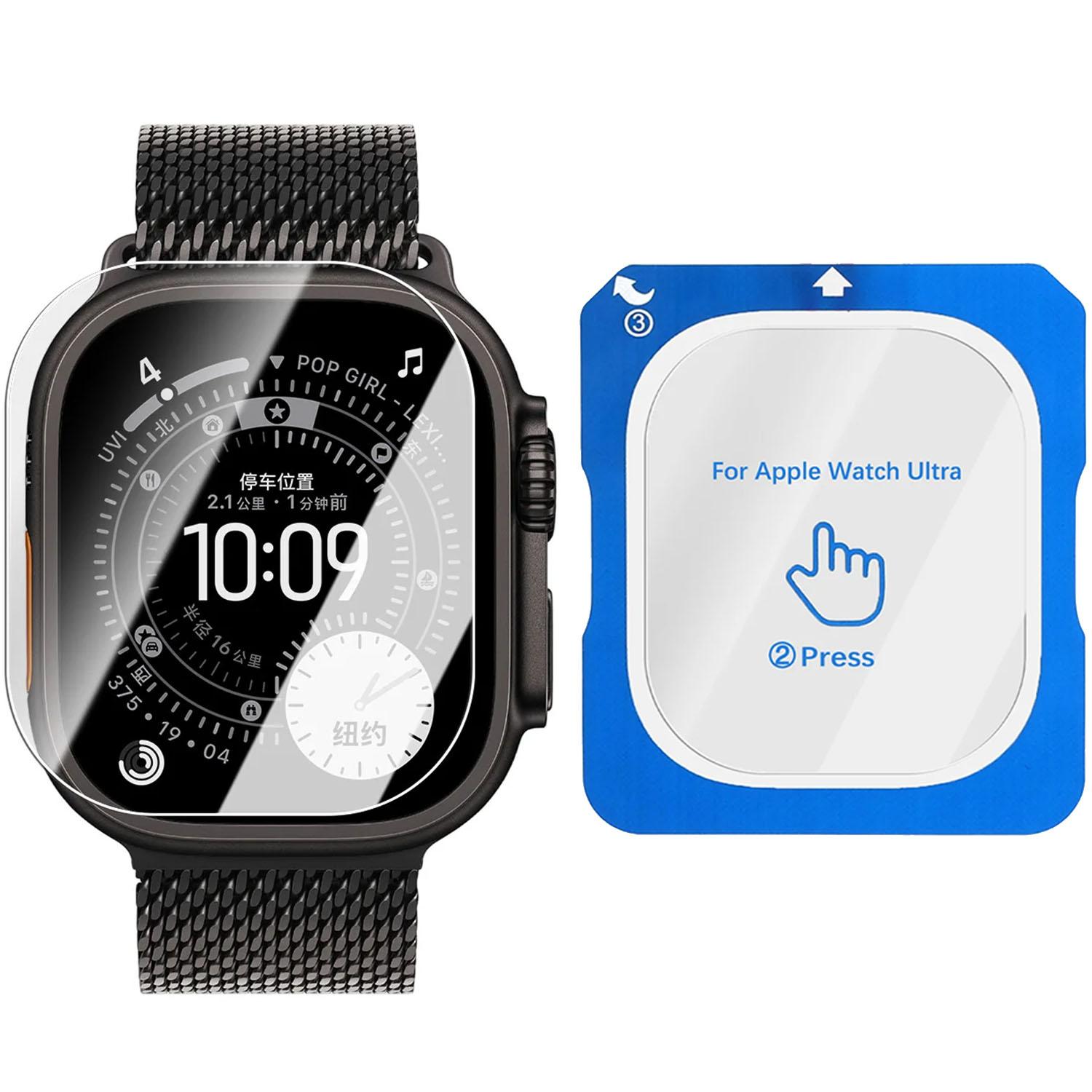 

Quick Pasting Tempered Glass For Apple Watch Ultra 3/2/1 49mm Easy to Install Screen Glass Protective Film Ultra 3-2-1 49mm Film Ultra 3-2-1 49mm
