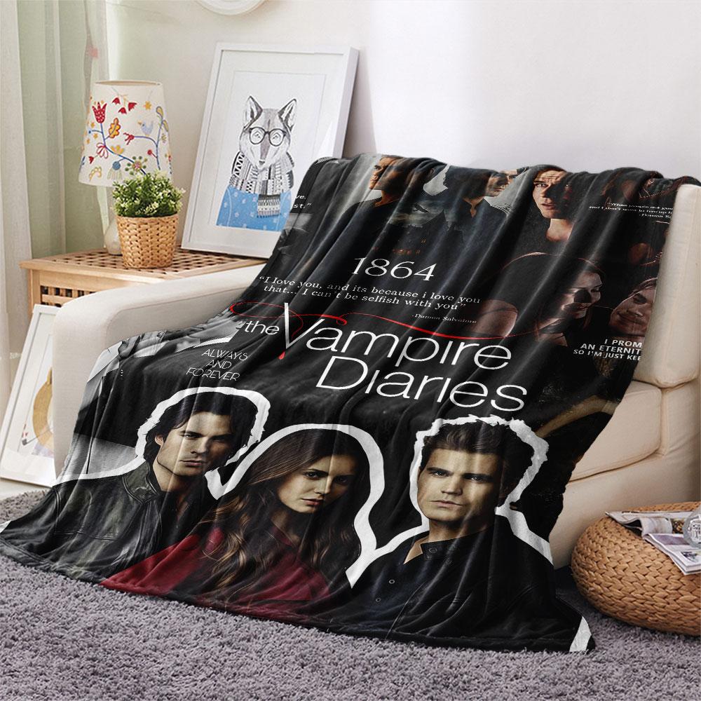 1PC The Vampire Patterned Flannel Blanket Suitable For All Seasons for Home Decor Warmth and Comfort Gifts Holiday Present