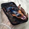 M464 Doberman Dog Design Art Angel Eyes Soft Phone Case for iPhone Samsung Galaxy Xiaomi Rdemi Huawei Honor Infinix Realme OPPO Vivo All Model Case
